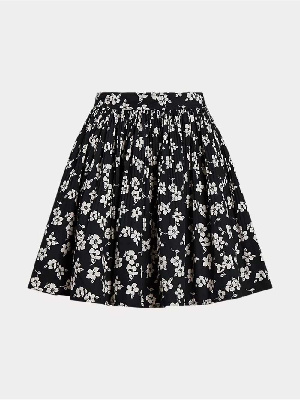 Polo by Ralph Lauren Black Floral Mini Skirt